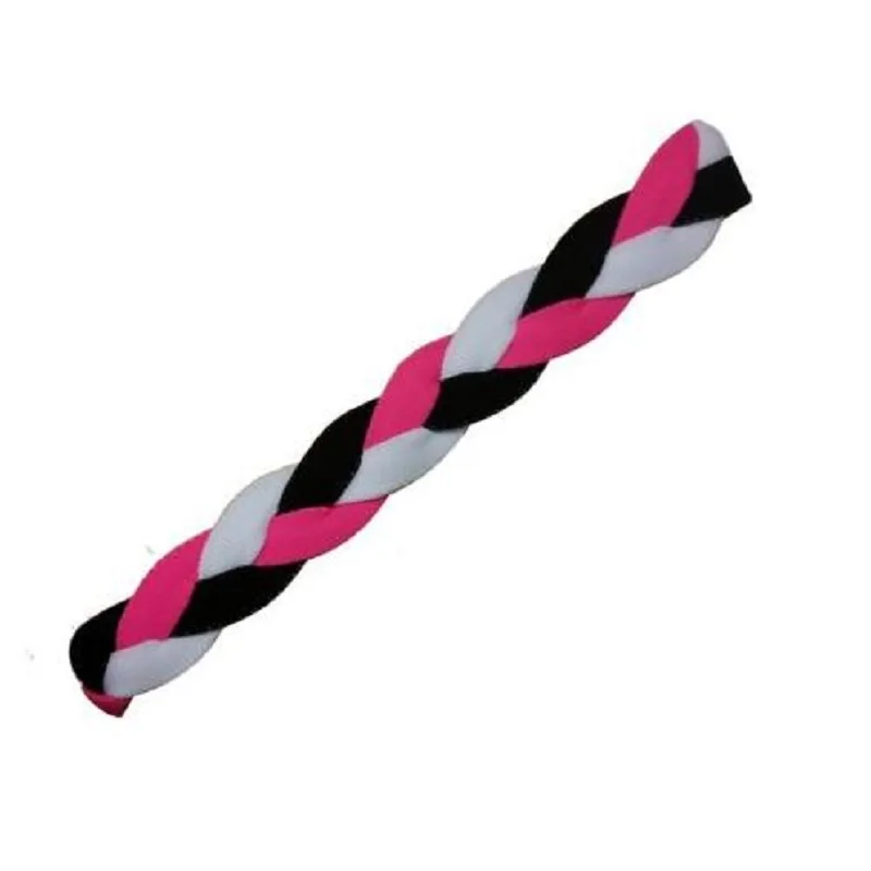 Бейсбольная Шпилька, 3 веревки, не скользящая повязка на голову для девочек, женщин, детей, головной убор, новая повязка головная для йоги софтбол Бейсбол велосипедная повязка на голову - Цвет: pink black white