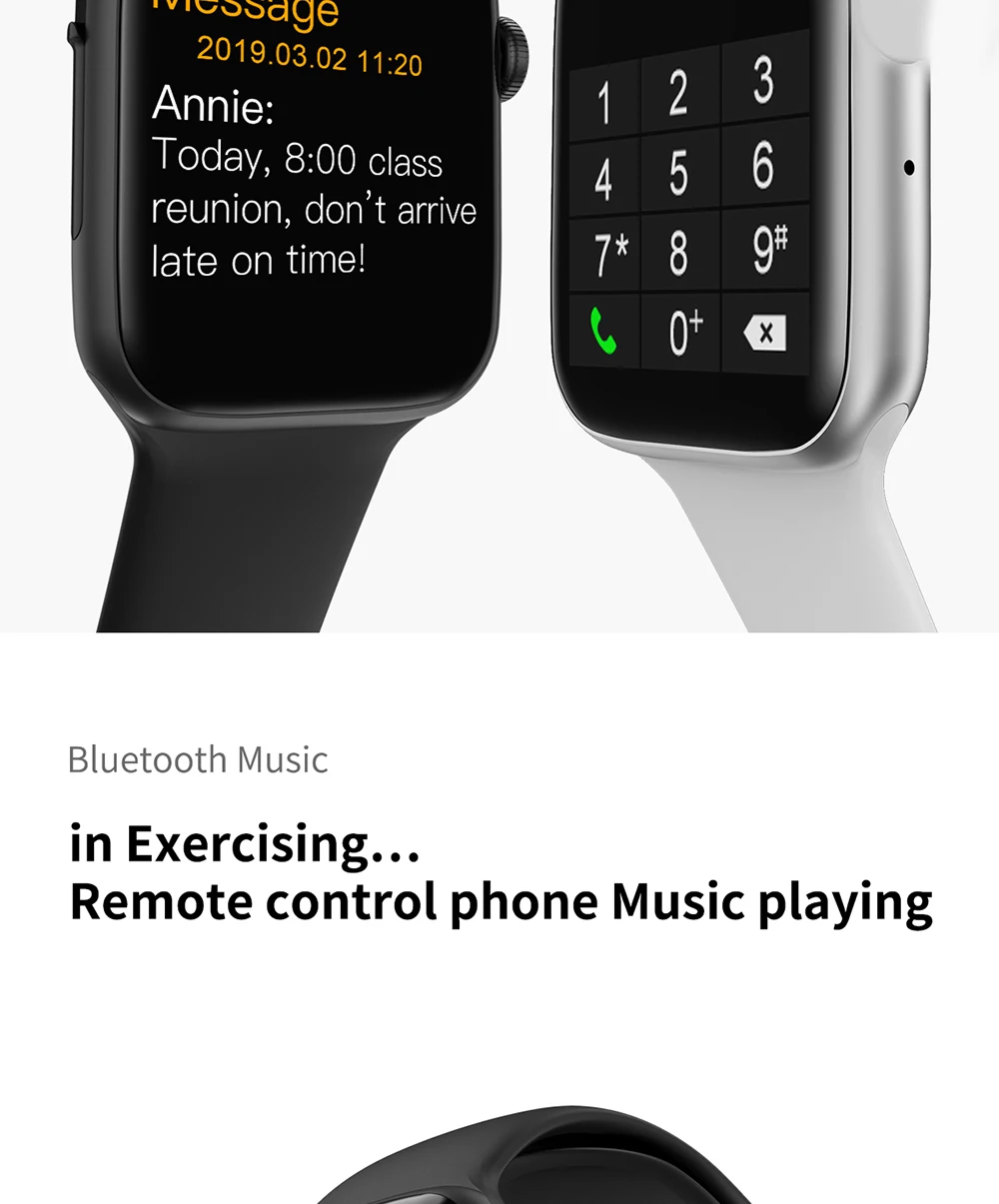 Вызовов через Bluetooth серии 4 умные часы для Apple Watch, версии Полный Сенсорный экран Поддержка сердечного ритма монитор ЭКГ для huawei Xiaomi IOS Телефон