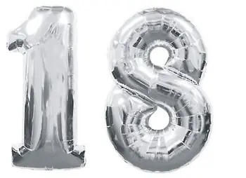 2pcs GIANT SILVER FOIL BALLOONS Nos 1 & 8 - 18th BIRTHDAY PARTY Adults ceremony DECORATION kits supplies
2pcs GIANT SILVER FOIL BALLOONS Nos 1 & 8 - 18th BIRTHDAY PARTY Adults ceremony DECORATION kits supplies