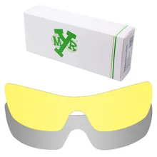 2 шт Mryok Сменные линзы против царапин для солнцезащитных очков-солнцезащитных очков от Окли Batwolf, линзы серебристого титана и HD желтого цвета