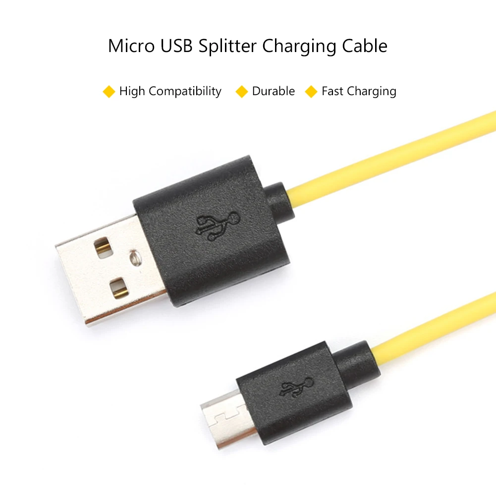 5 V/2A Micro USB зарядный кабель USB 2,0 к Micro USB разветвитель Кабель-1 шт. 1/2/3/4 зарядки шнур для samsung huawei смартфон AA AAA Батарея