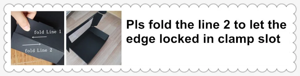 fold line 2 to be locked