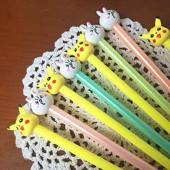 

10pcs/lot New stationery cute cartoon rabbit black gel pen cartoon water pen