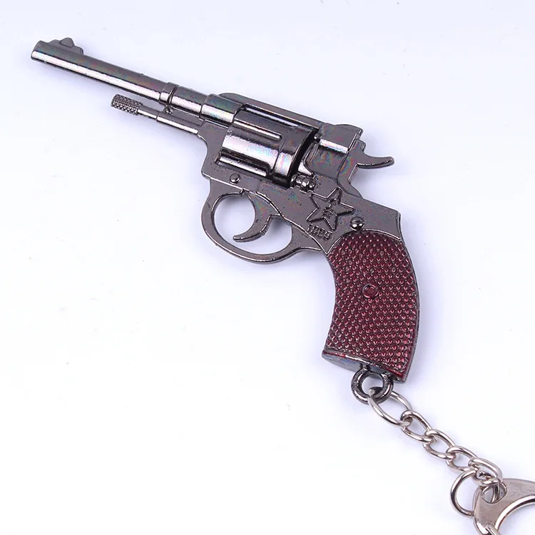 2019 New PUBG keychain game Men Women car FPS Game Player Unknown Battle Grounds 3D Keychain Weapon Gun Car Revolver eat chicken
