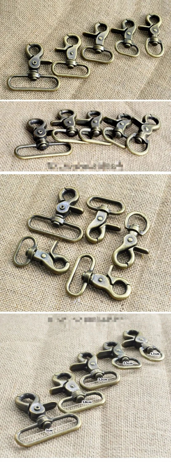 Full Size Antique Brass Trigger Metal Swivel Clips Snap Hook 17/25/32/38/50mm 5Pcs DIY Dog Cat Leashes Bags Straps Accessories | Дом и сад