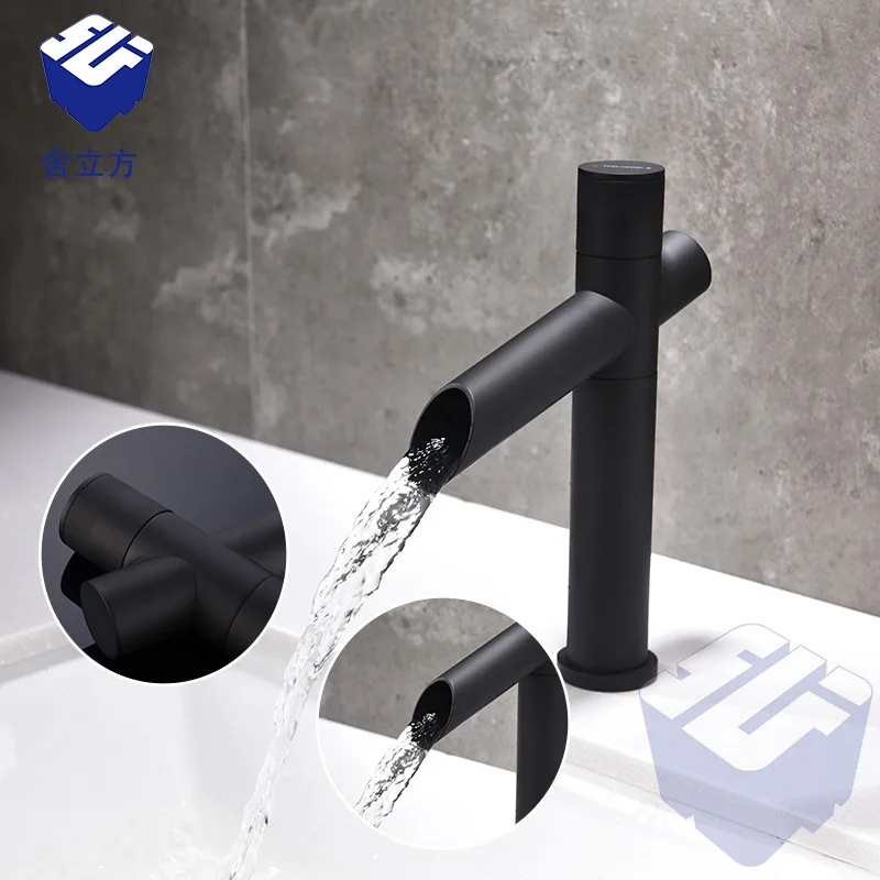 Copper ORB Black Antique Basin Bathroom Faucet Hot and Cold Water