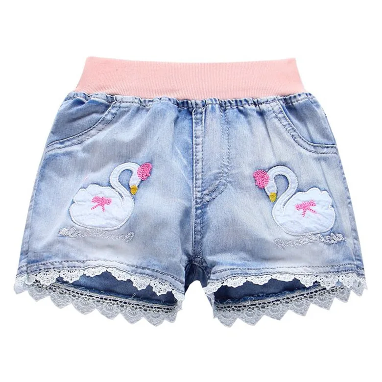 Summer Fashion Children Denim Shorts Baby Girls Cotton Sand Short Kids Girl Casual Jeans Shorts 3-12Yyears