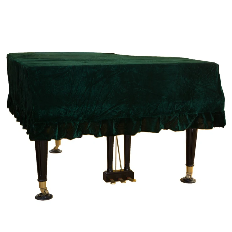 Thicken Grand Piano Cover Pleuche 1 PCS Dust Proof Home Texile Gold Velvet Cloth Cover Trigon Piano Accessories Cover 6