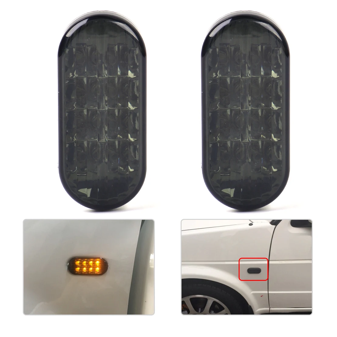 

beler New 2 PCS Yellow Plastic Light LED Side Marker Lamp Fit For VW Passat B5 Jetta Golf MK4 1999 2000 2001 2002 2003 2004