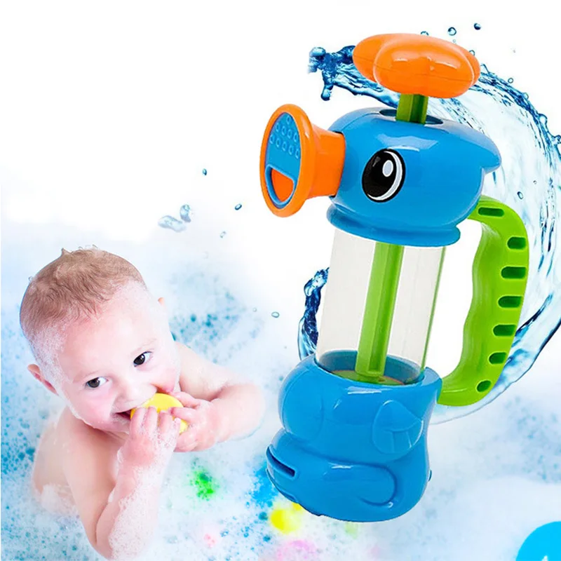 Baby Shower Bath Toys for Children Kids Bathtub Bathroom Swimming Pool Hippocampus Spray Water