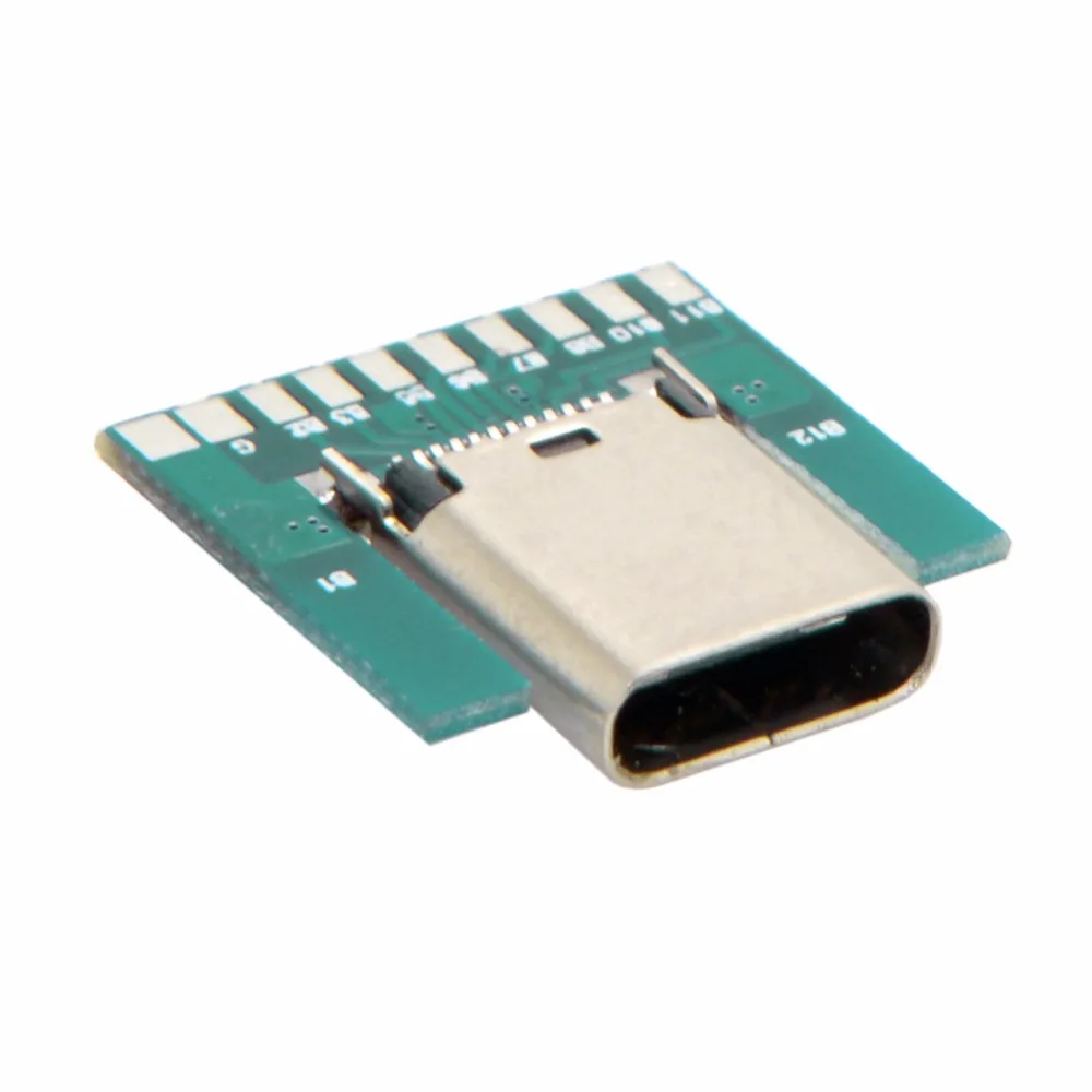 1 шт. DIY 24pin USB-C USB 3 Type C штекер и гнездо разъем SMT Тип с ПК плата комплект | Компьютеры