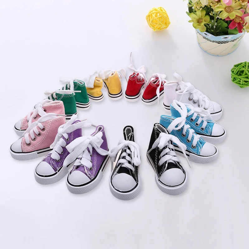 

2018 NEW Canvas Lace Up Sneakers Shoes For 18 Inch Girl & Boy Doll Dropshipping Wholesaling