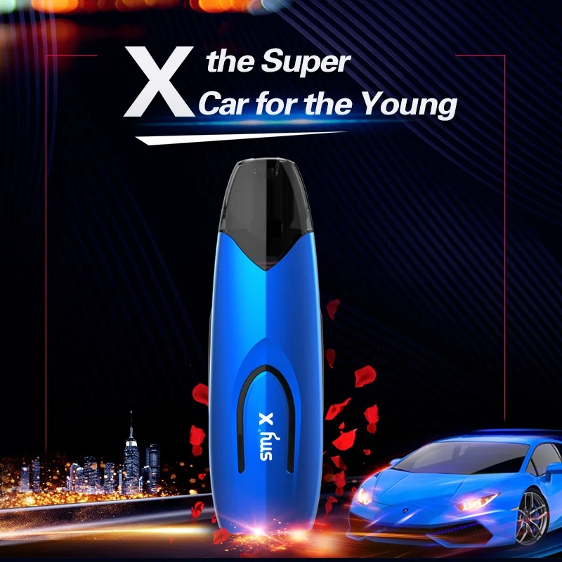 SMY X Pod System Kit E Cigarettes 650mAh Vape Pods 1.4ohm 2.0ml Cartridge Vaporizer Streamline Design Vape Pen Kits