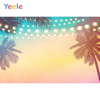 

Yeele Sea Palm Tree Gradient Light Deco Party Summer Photography Backgrounds Customized Photographic Backdrops for Photo Studio
