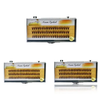 

3 lots 0.07 thickness hair C curl eyelash extension 8 10 12mm strip mix false eyelashes makeup individual lashes