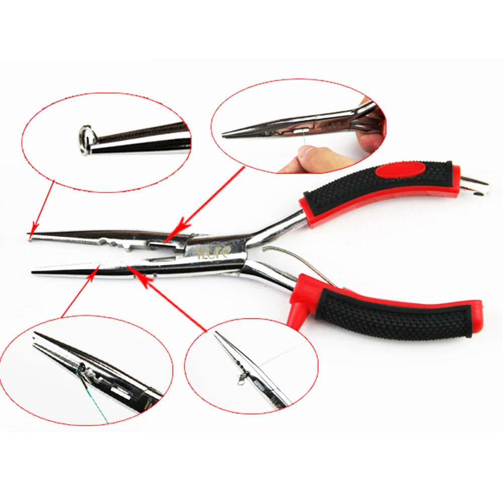 

Ergonomic Tool Scissors Multifunction Anti-rust Accessories Non Slip Fishing Plier Forceps Lures Clamp Line Outdoor Wire Cutter