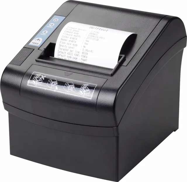 Best Price Spermarket 80mm Thermal printer Black USB RS232 LAN Interface