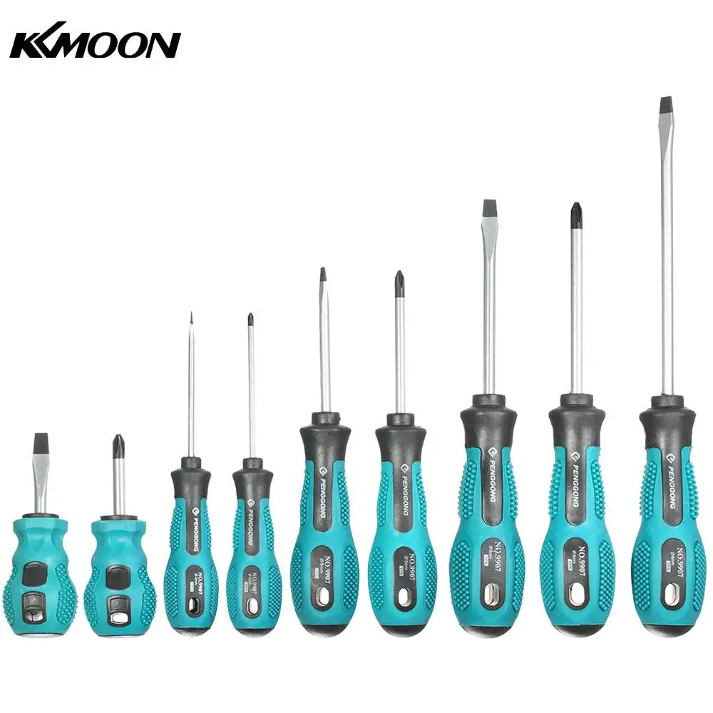 9pcs Multi functional Insulated Screwdrivers Set with Slotted and Phillips Bits