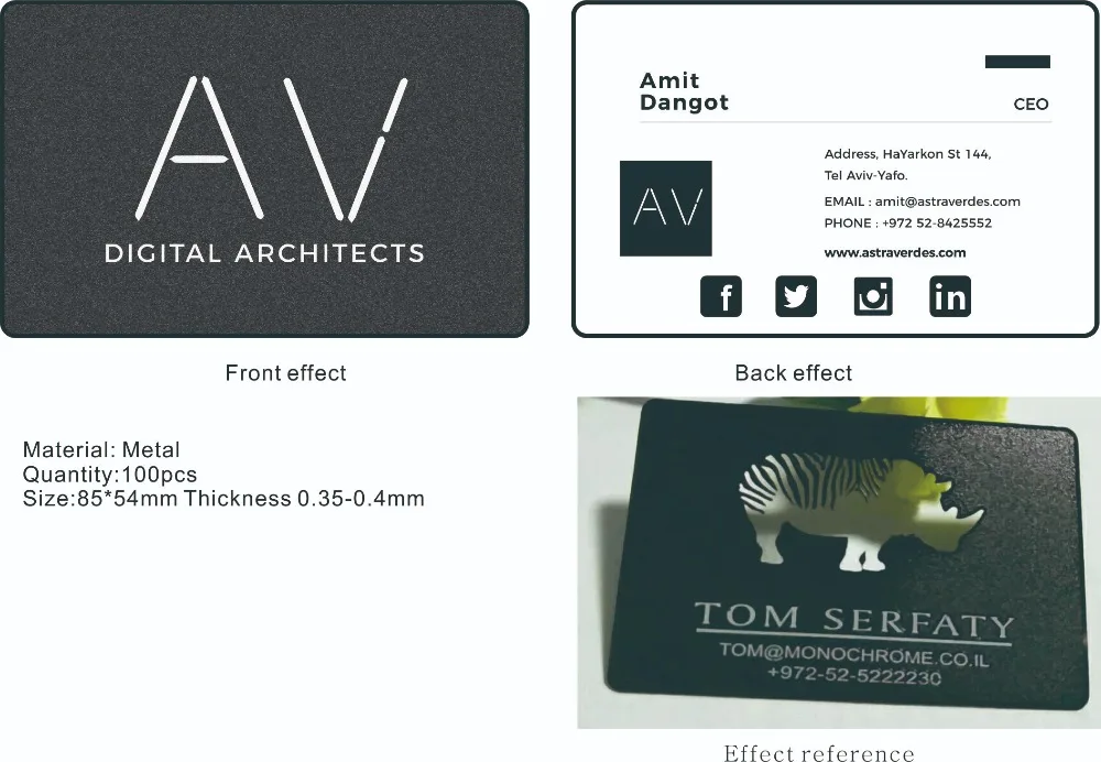Amit metal card