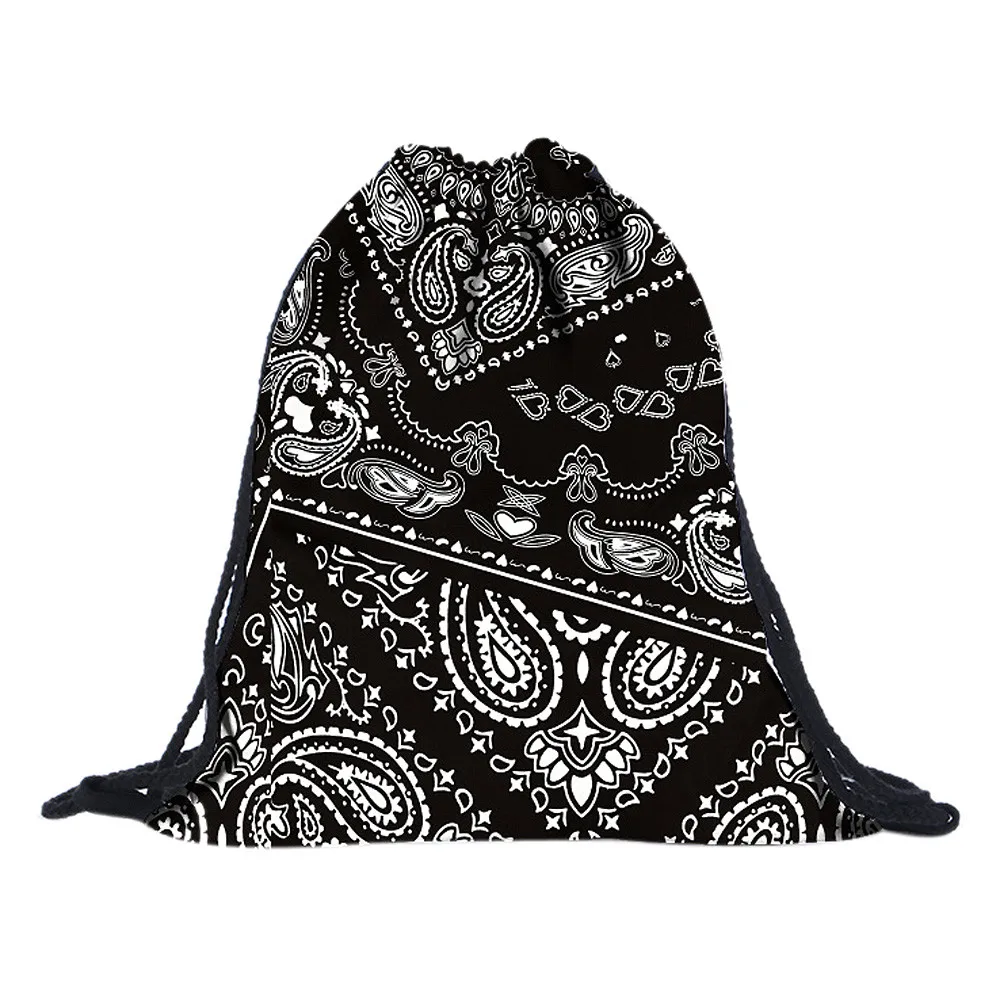 

Unisex Fashion 3D Printing Polyester Backpack Travel Backpack Soft Back Harajuku drawstring Bagpack Vintage Travel Backpack