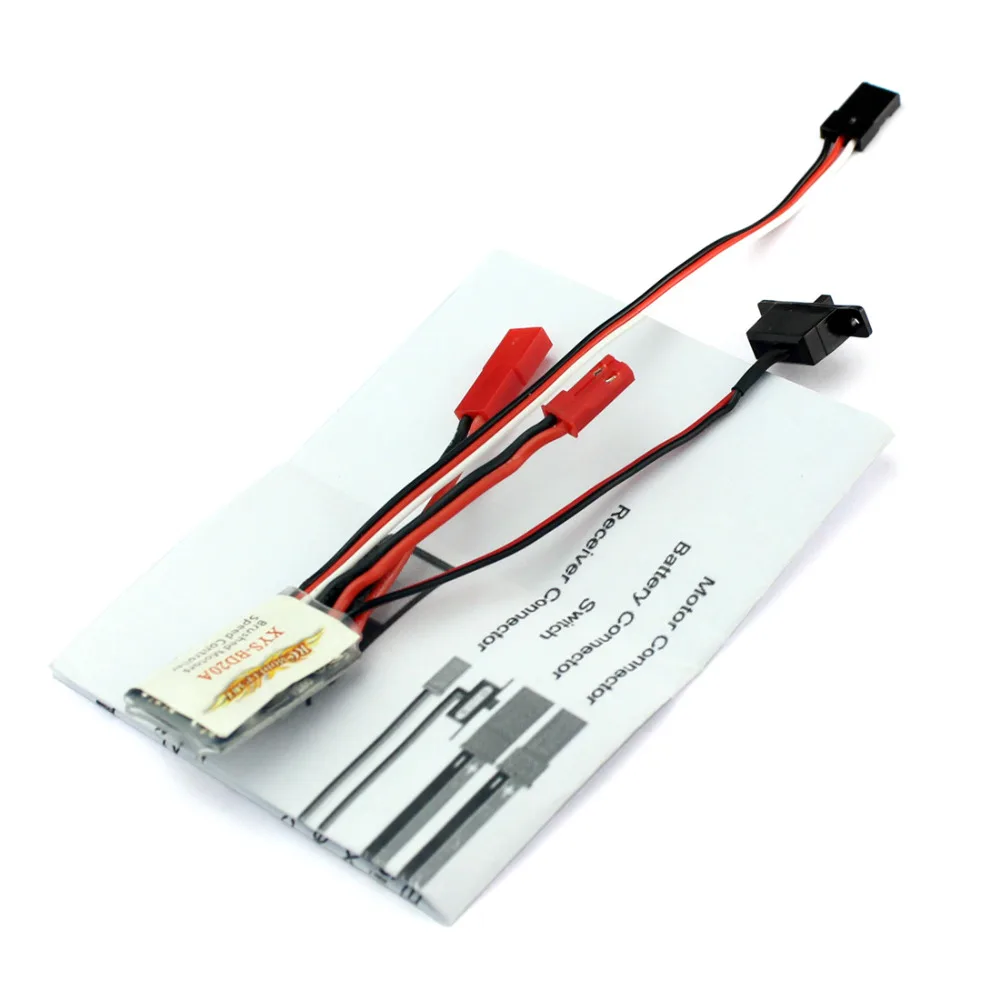 

20A Brushed ESC Car Motor Speed Controller Bothway No brake function For 1/16 1/18 Car Boat F05614