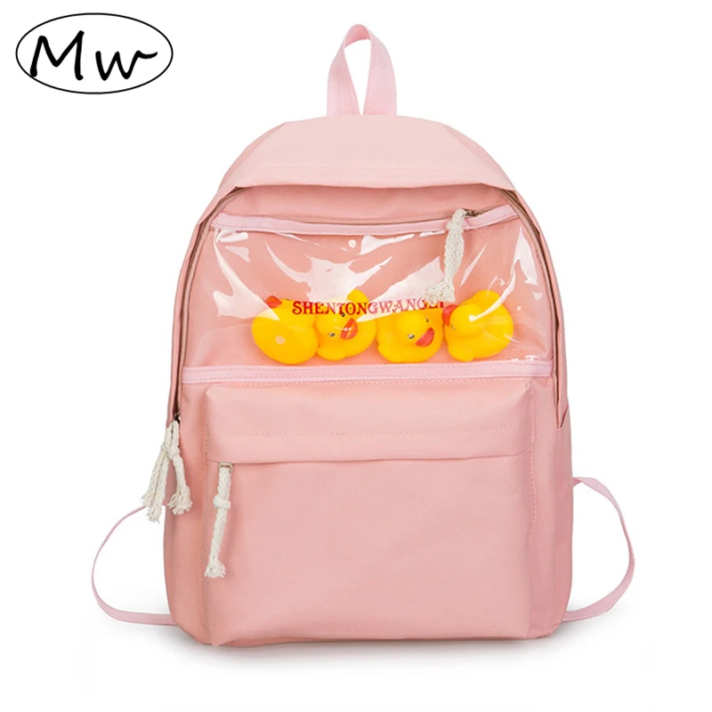 

Moon Wood Personality Transparent Pocket Backpack Waterproof 2019 Students Travel Bag School Bags For Girls Boys Laptop Backpack