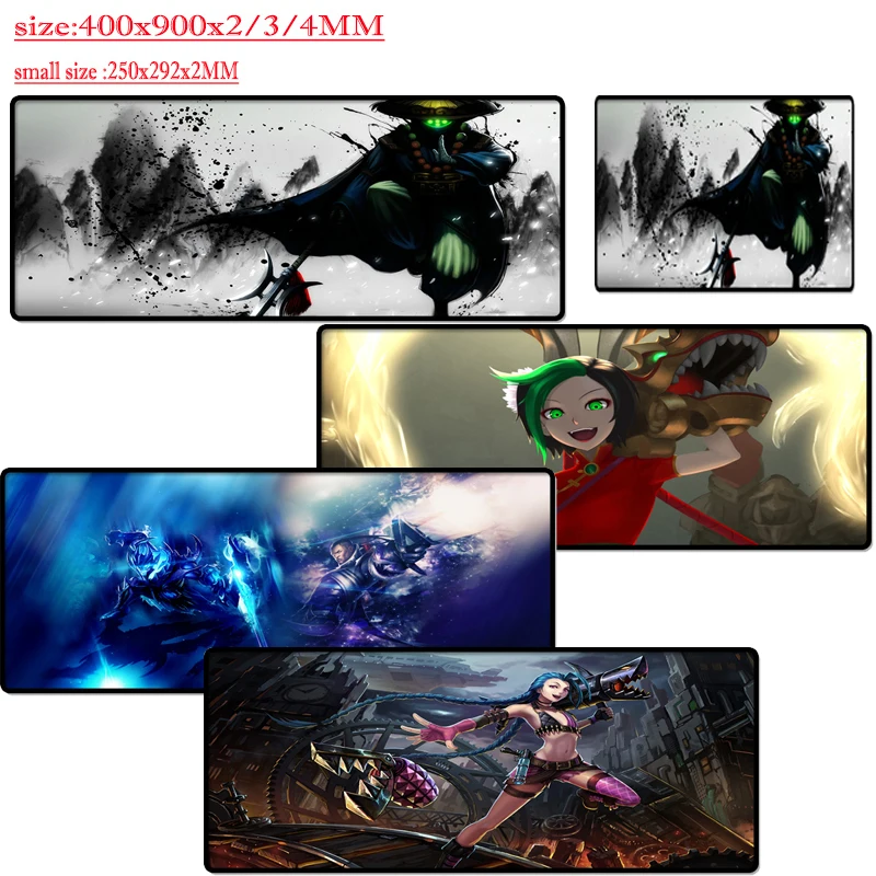 Congsipad Gaming mousepad Large Size 400x900x2MM Many Pattern To Choose Locked Edge LOL Game Mouse Pad League of Legends Micemat