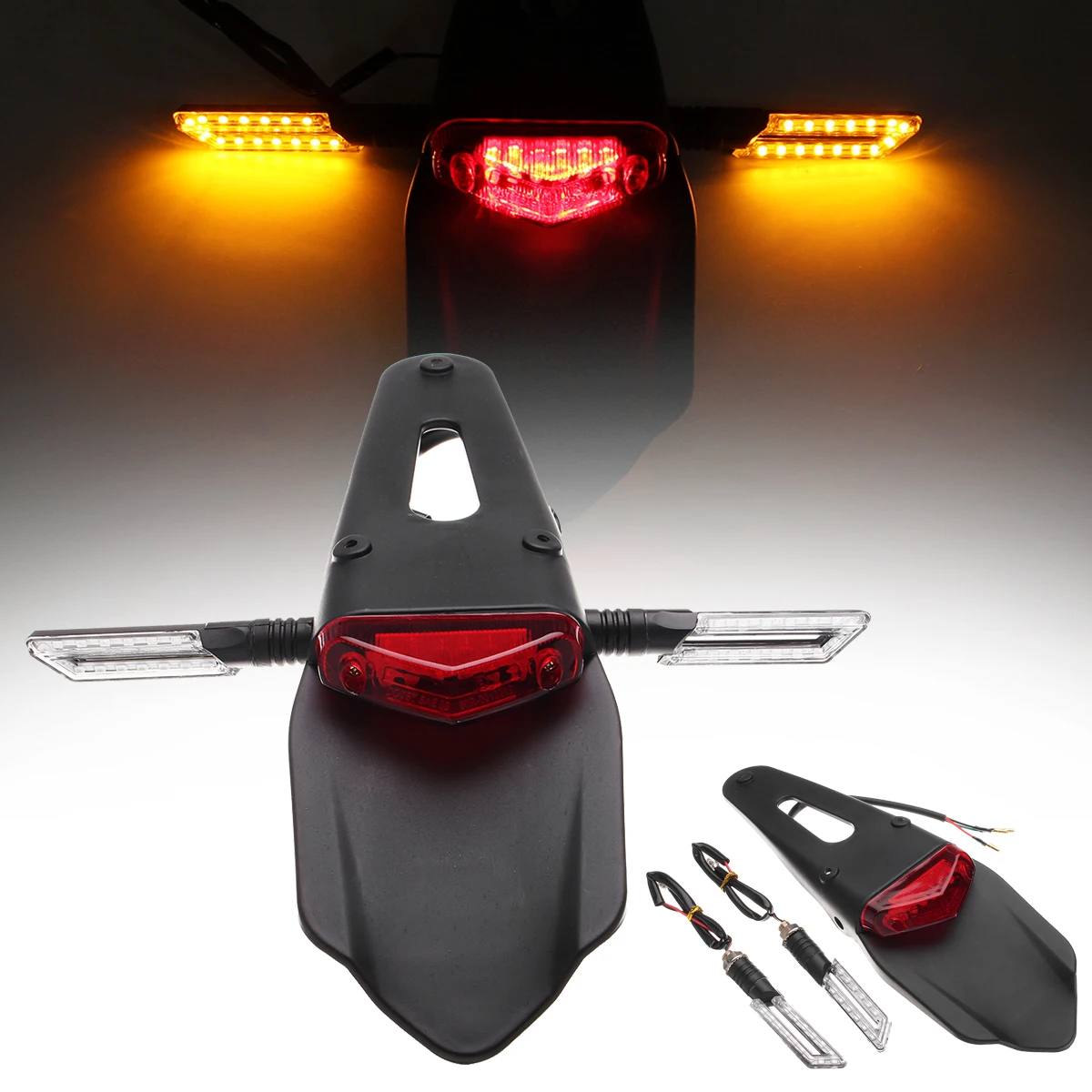 Universal Motorcycle LED Brake Rear Fender Tail Light Stop Turn Signal font b Lamp b font