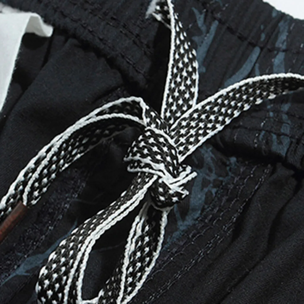2019 Новые поступления популярная Удобная брюки для девочек модные для мужчин Эластичный шнурок с карман на молнии печати рабочие штаны 40
