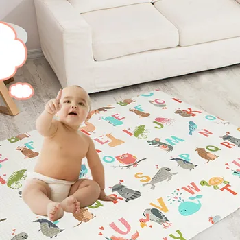 

Baby XPE Cartoon Play Mats Folding Children Carpet Puzzle Mat Anti-slip Blanket Living Room Baby Game Blanket