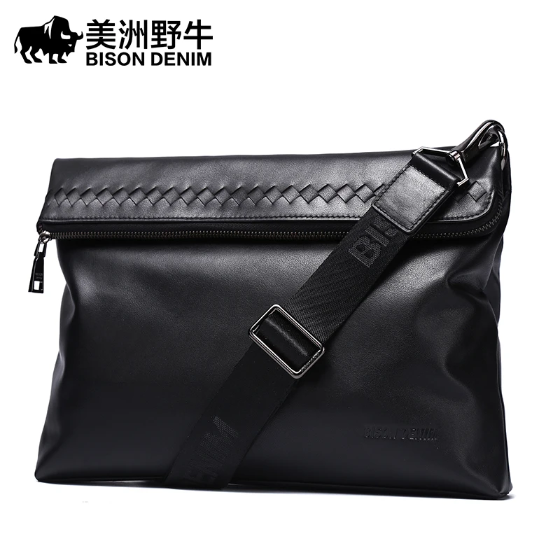 BISON DENIM Brand Handbag Men Shoulder Bags Genuine Leather Business Travel Messenger Bag Cowhide Men's Briefcase Free Shipping BISON DENIM Brand Handbag Men Shoulder Bags Genuine Leather Business Travel Messenger Bag Cowhide Men's Briefcase Free Shipping