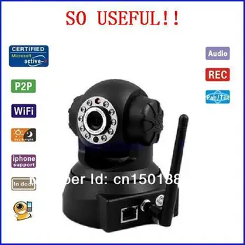 

Free shipping Wireless IP camera Auto-Alarm Security cam wifi cctv camera 10m night vision infrared Monitor