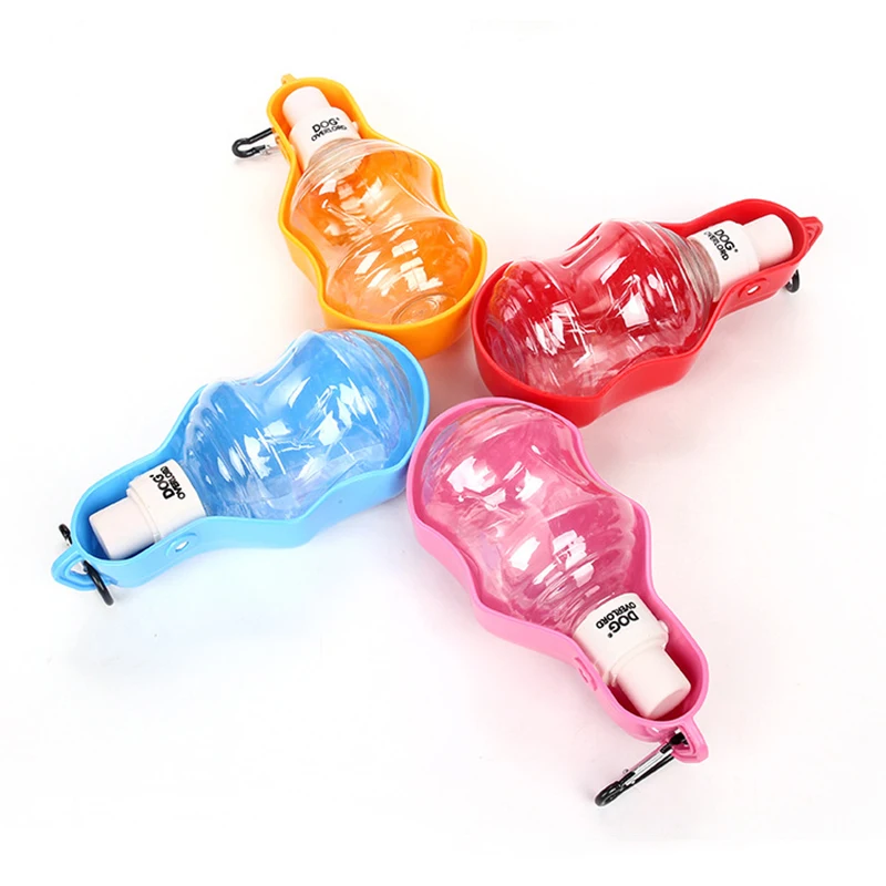 250/500ml Pet Portable Drinking Water Bottles Dog Outdoor Plastic Water Dispenser Puppy Travel Drinks Supplies Feeder For Pet D9