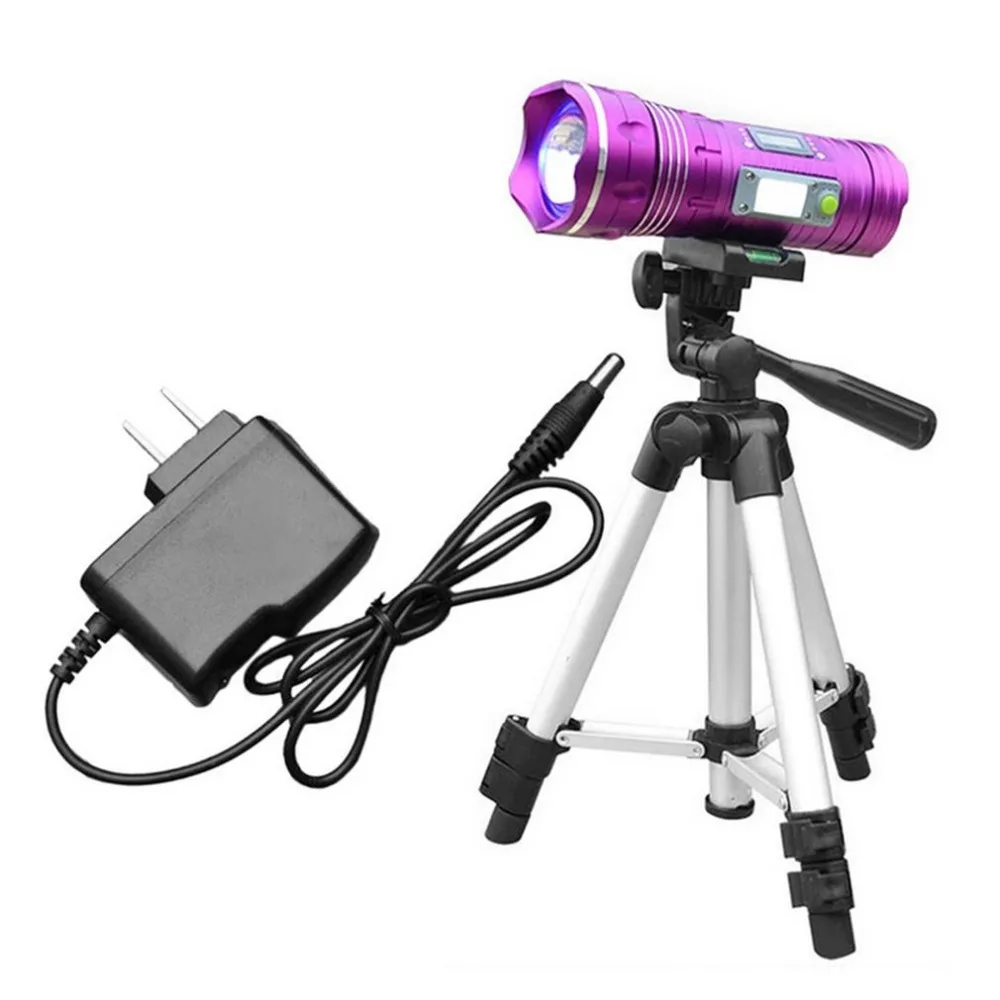 

LED Fishing Light Three Color Lights Source Zoom Lamp Rechargeable Torch Digital Display 18650 Lithium Battery Drop Shipping