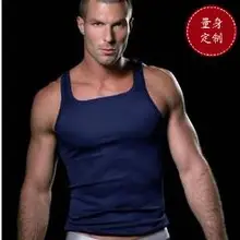 BOYTHORPrivate индивидуальные синий квадратный воротник жилет плотный спортивный фитнес низкий воротник тонкий хлопок одноцветное нижнее белье