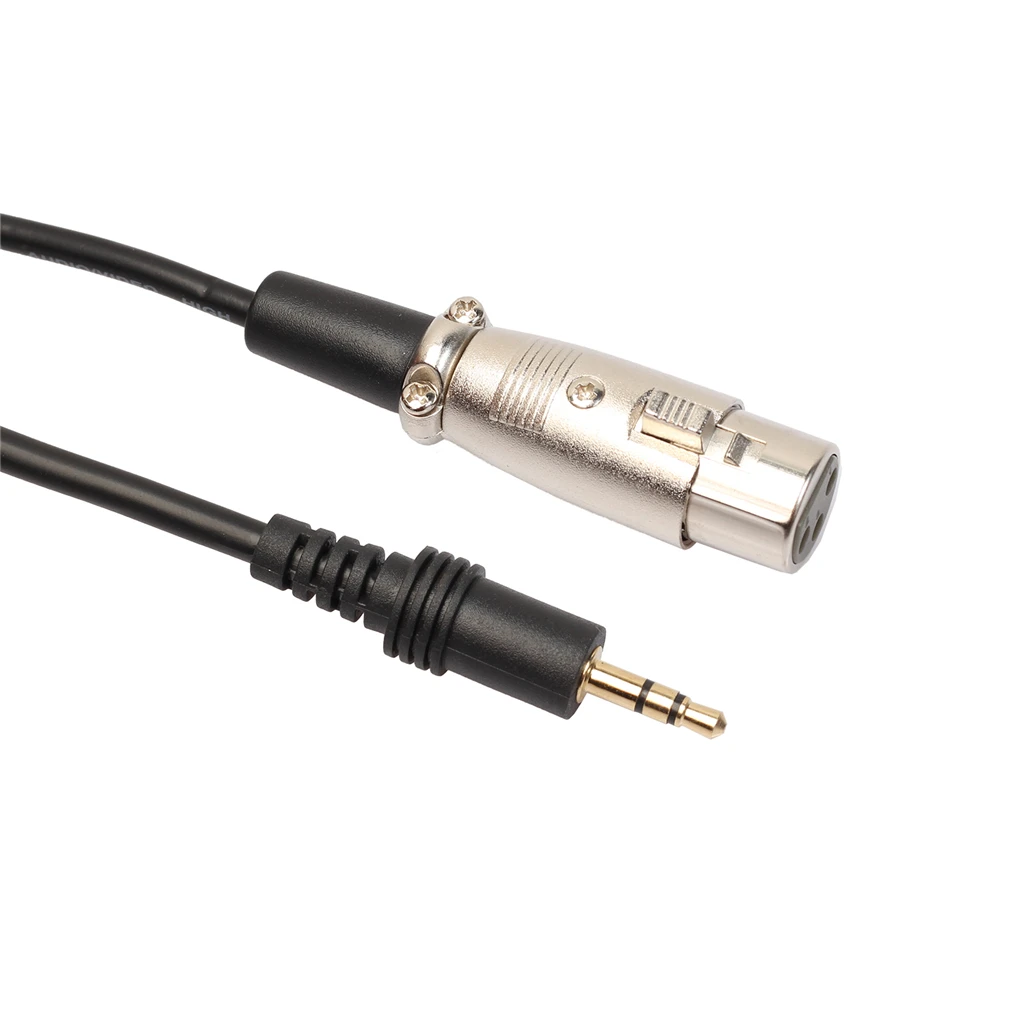 REXLIS Новый XLR 3 Pin Женский к прямым углом 1/8 XLR3F 5 мм TRS для DV камеры/микрофон