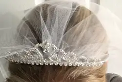 Velos пункт novia Щепка Корона veil принцесса свадебная фата аксессуары для волос Королева корона veil партия аксессуары для волос