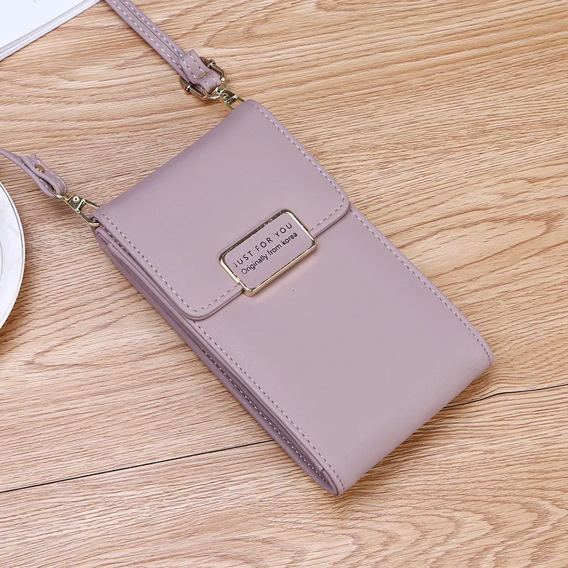 Новая модная женская сумка через плечо, прочная Корейская стильная длинная Сумочка для телефона, Портативная сумка-мессенджер, сумочка - Цвет: Purple