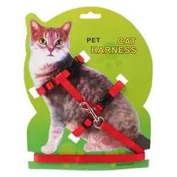 3 цвета нейлон продукты для животных Регулируемый ПЭТ ремень тягового каната для милый кот котенок Холтер воротник