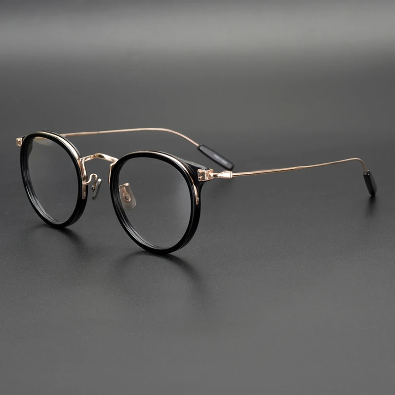 US $64.24 Limited edition Vintage eyeglass Ultralight pure titanium frame EV557 retro round cateye style eyewear Japan production quality
