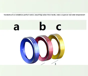 

Fit for Ford Mustang Headlight adjusting knob ring sound air conditioner knob decoration ring inner decoration