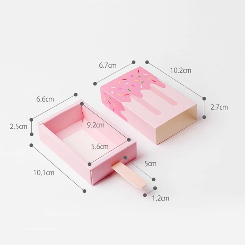 Подарочные коробки в форме мороженого для детского дня рождения, коробочка для конфет на вечеринку, мультяшный ящик, Подарочная сумка для детской вечеринки, подарочная коробка