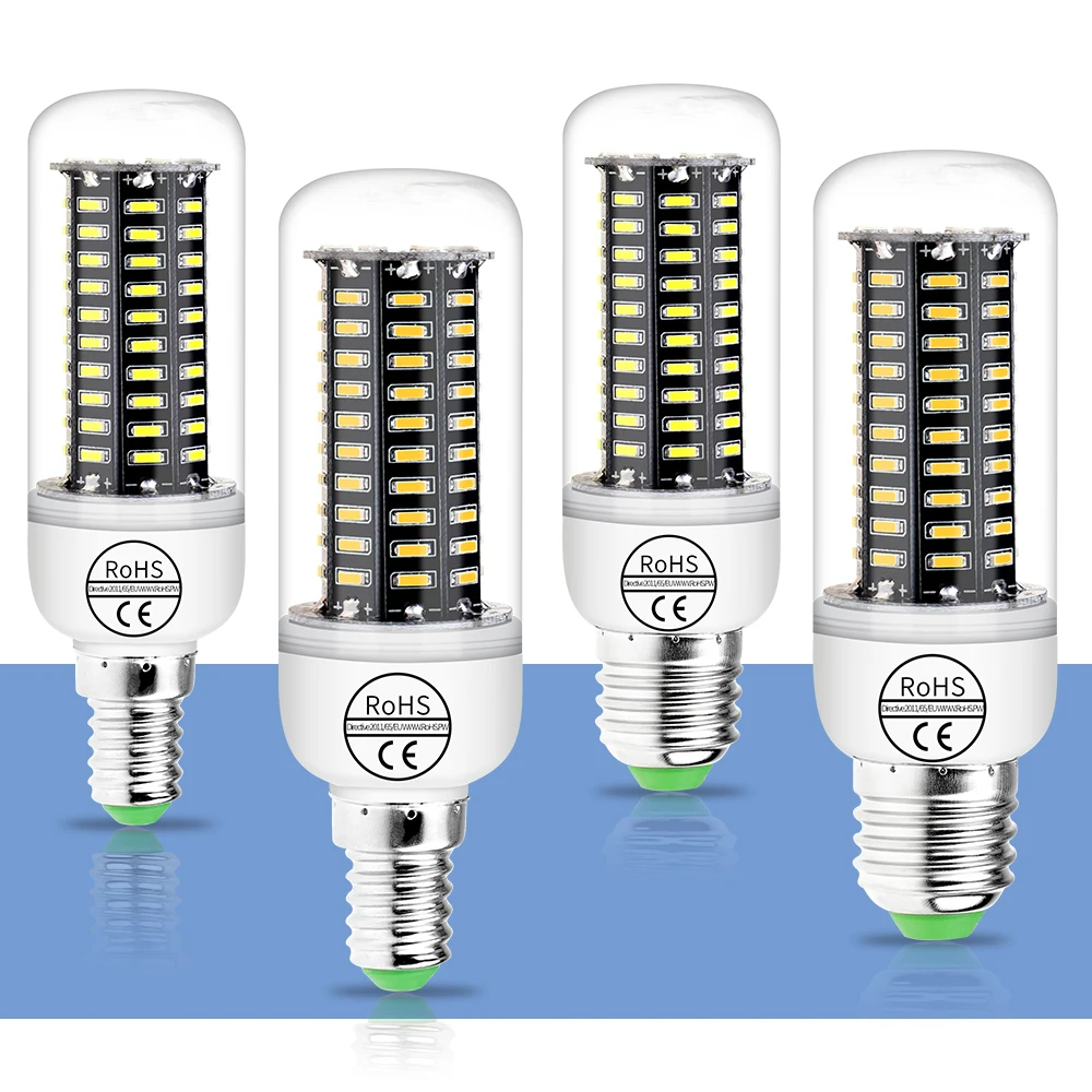 

LED Corn Lamp E14 bombilla led E27 Light Bulb 4014SMD Energy saving lighting Bulbs 38 55 78 88 140leds Eye protection Ampoule