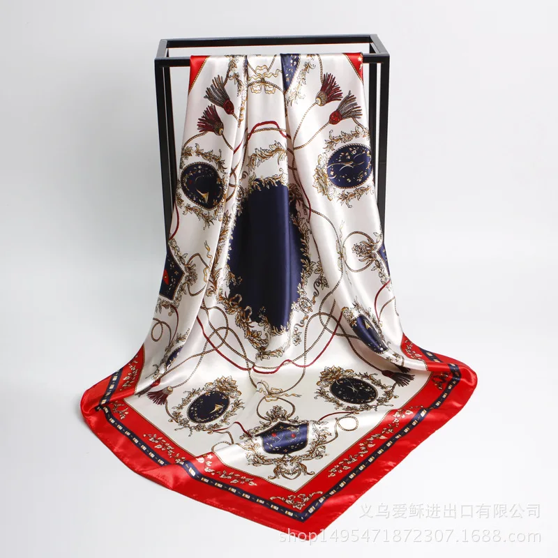 

Luxury Silk Women Scarf Long Adult Shawl Hijab Head Scarvas High Quality Blanket Scarvf Vintage Style for Holiday Accessories