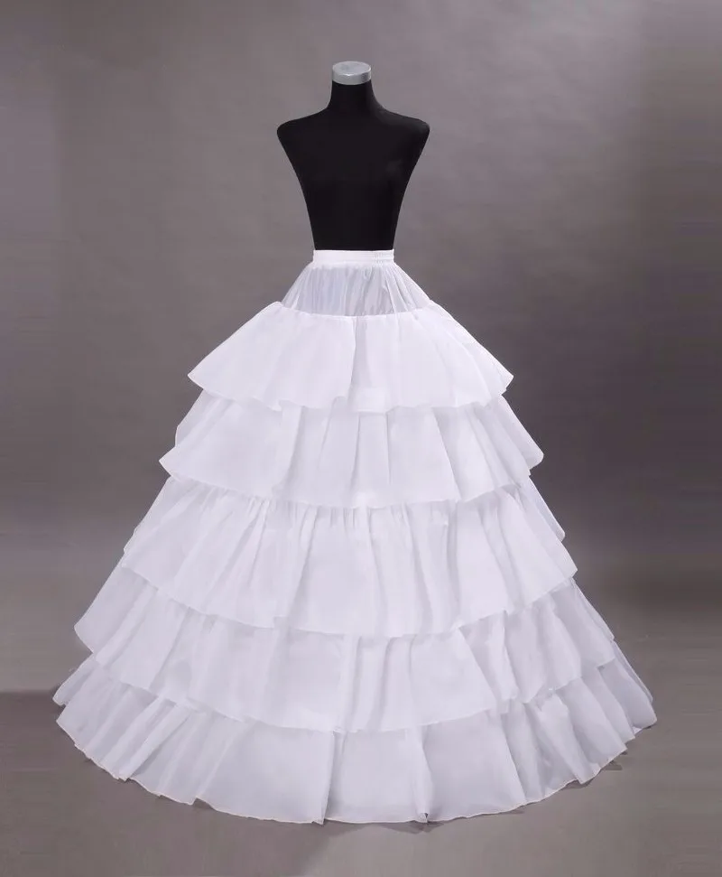 5 слоев черная Нижняя юбка с бальное платье с оборками Дешевые кринолин для свадебных платьев Jupon Mariage 1214I
