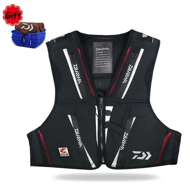 

DAIWA Drop Shipping Men DV-1104 Waterproof Fishing Vest Outdoors Breathable Vest Multi-function Multi Pocket Sports Leisure Vest