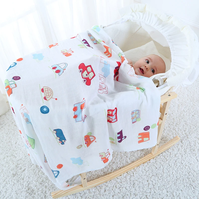 Baby Blanket For Kid Super Soft Cotton Bamboo Muslin Swaddle For