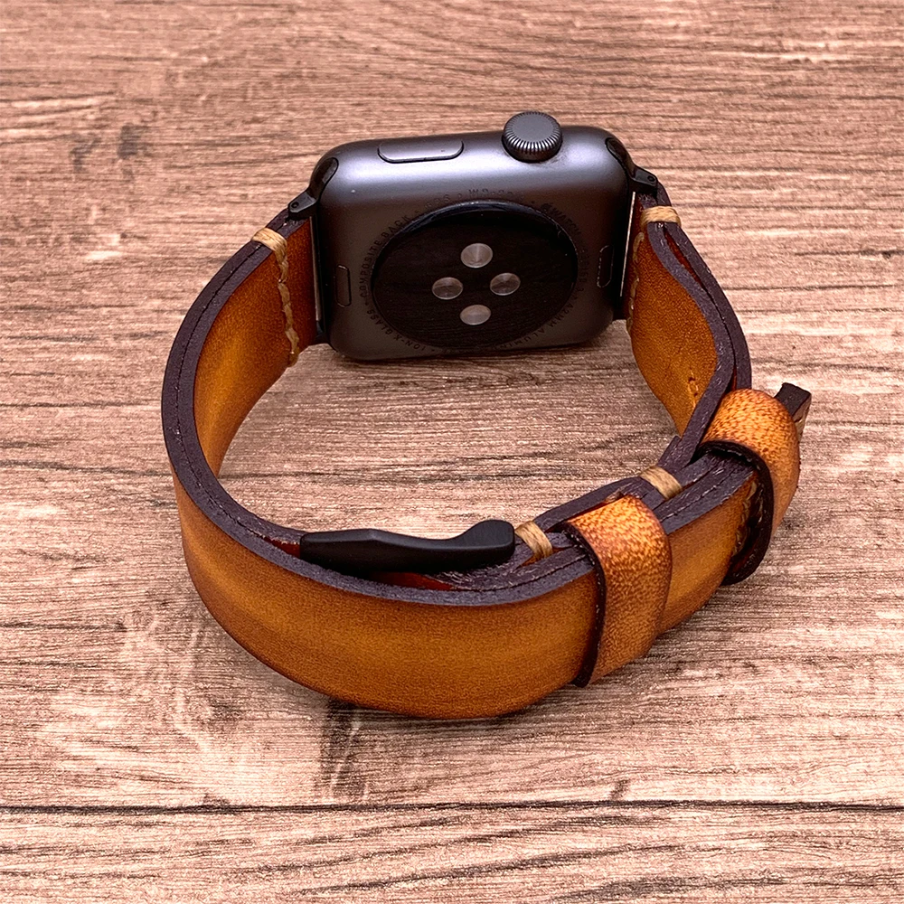 Роскошный ремешок для часов Apple Watch 38 мм 40 мм 42 мм 44 мм яловая кожа ремешок для iWatch серии 1 2 3 4 браслет ремень