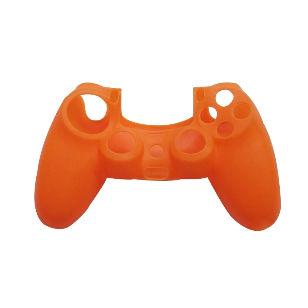 

ORANGE light blue Silicone Rubber Skin Controller light for PS4 Case Cover