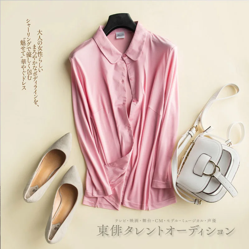 

Heavy 100% Silk Knitted Silk Shirt, Slim Silk, Long Sleeved Shirt, Button silk shirt